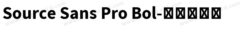 Source Sans Pro Bol字体转换
